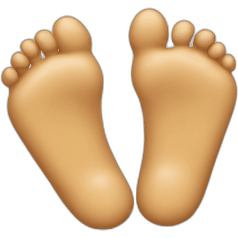 Des pieds en éventail emoji