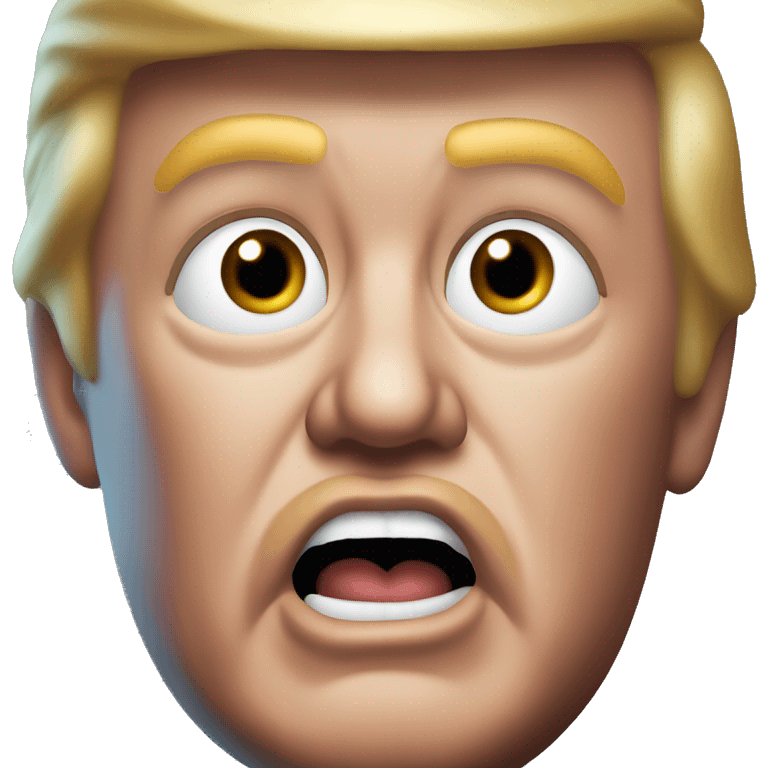 photorealistic shocked U.S. president Donald Trump emoji