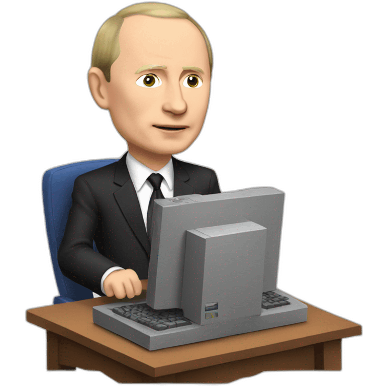 Putin play computer game  emoji