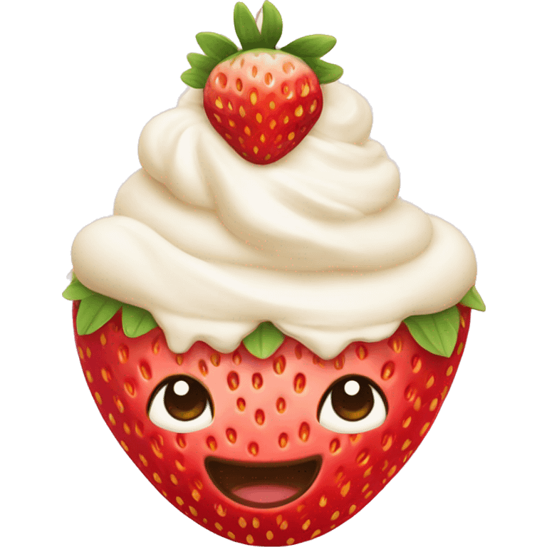 strawberries and cream emoji