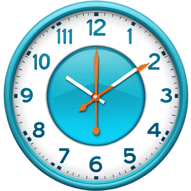 aqua blue clock emoji