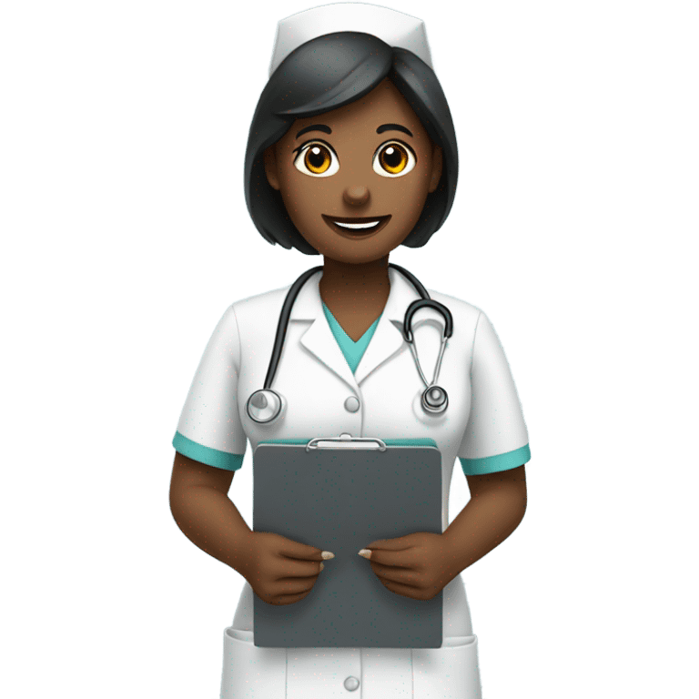 Nurse with clipboard emoji