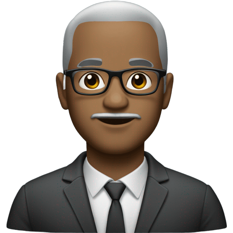 deon sanders with small round face and suit and glasses and buzz cut and small black eyes and small gray beard and small black eyes and wrinkled forehead emoji