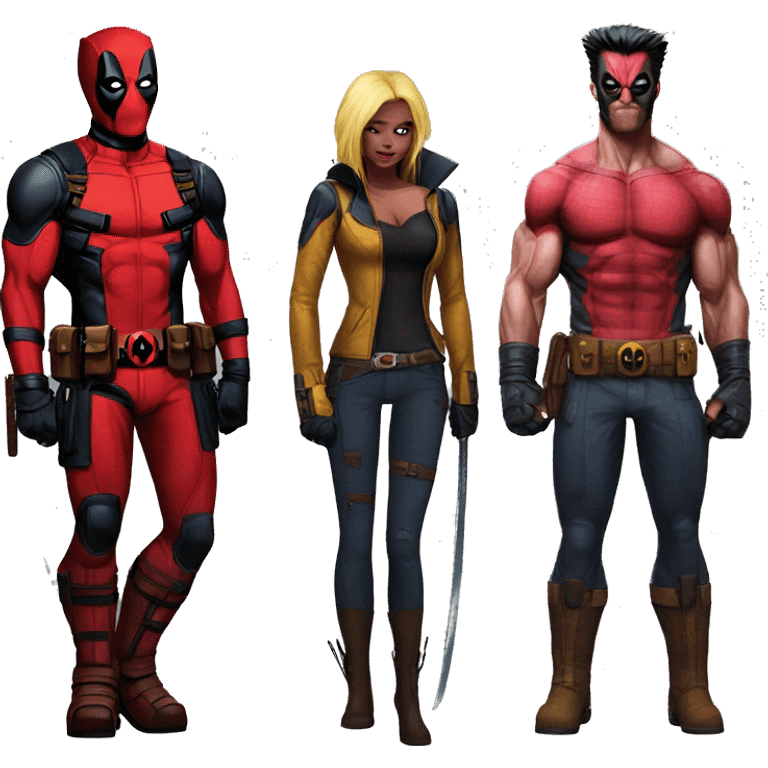 Deadpool and wolverine, emoji, sticker emoji