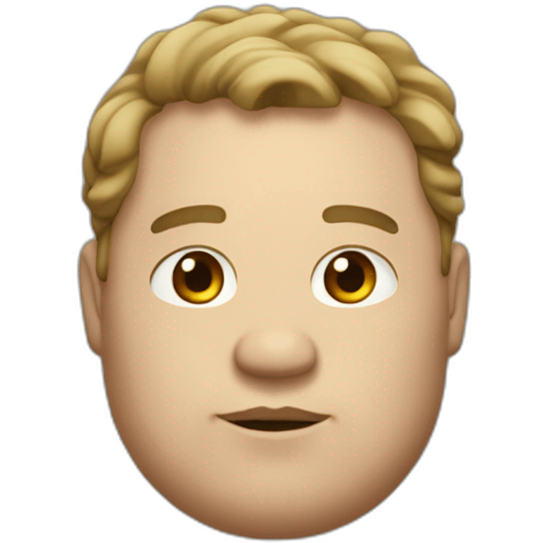 chubby man with dark blond hair thick lower lip emoji