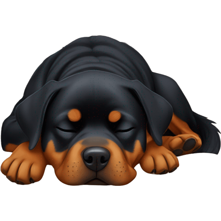 Rottweiler sleeping emoji