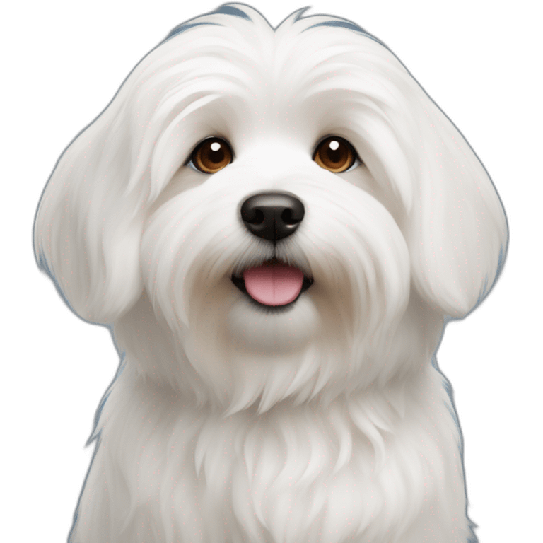 Petit chien coton de tulear  emoji