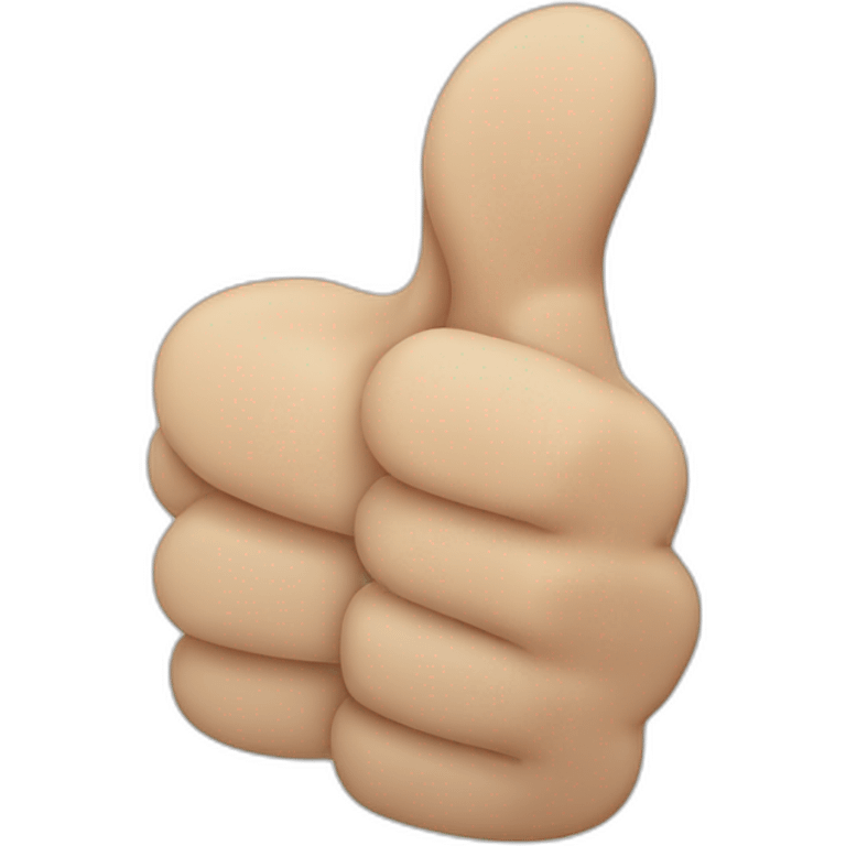 thumbs up with face emoji