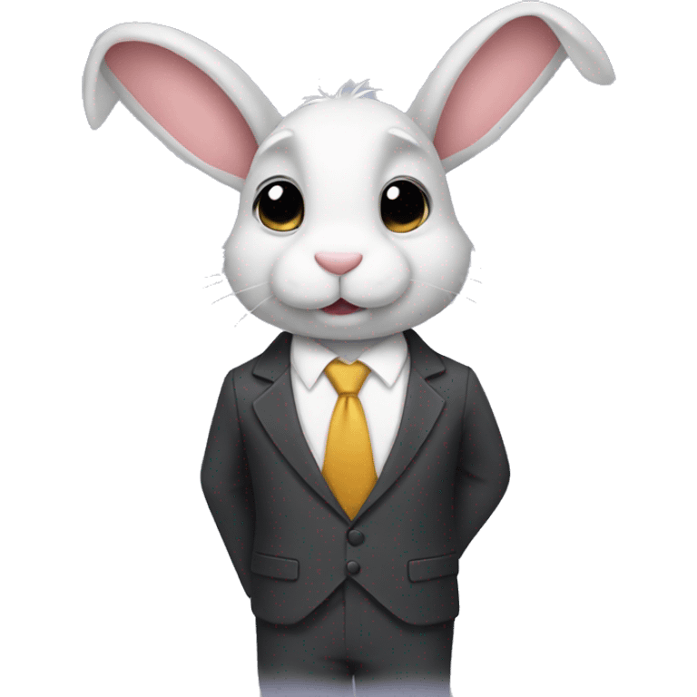 Bunny in a suit emoji