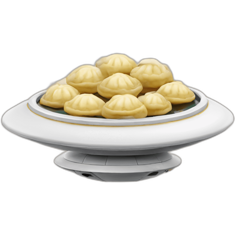 Flying saucer with dumplings emoji