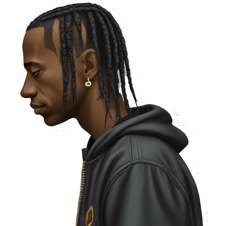 Travis Scott side view with emoji