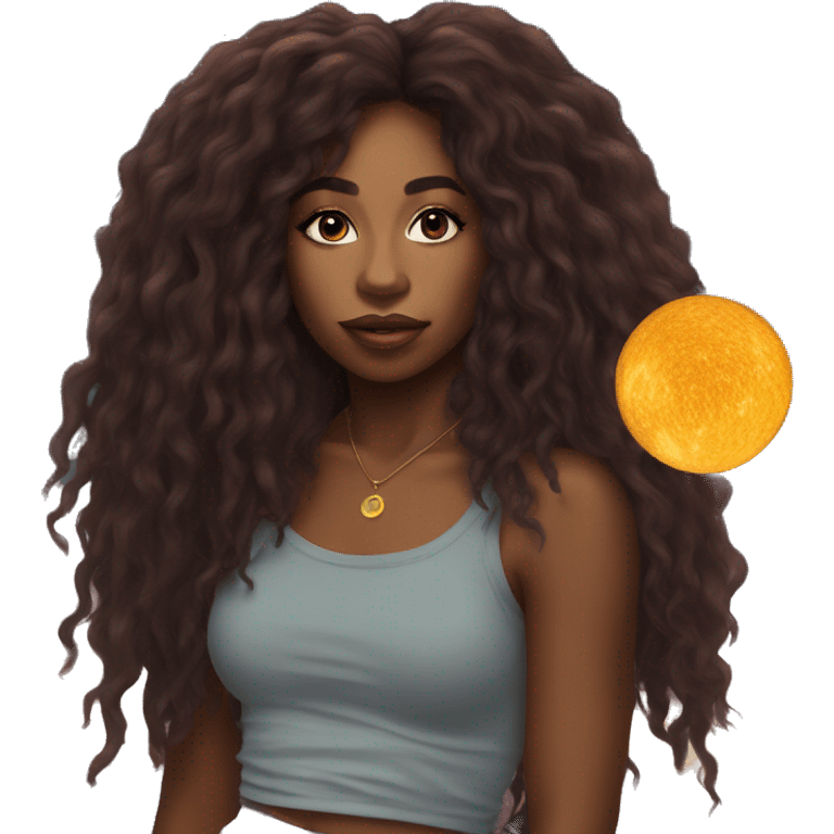 SZA on Saturn emoji