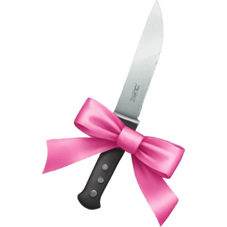 Knife with pink bow emoji