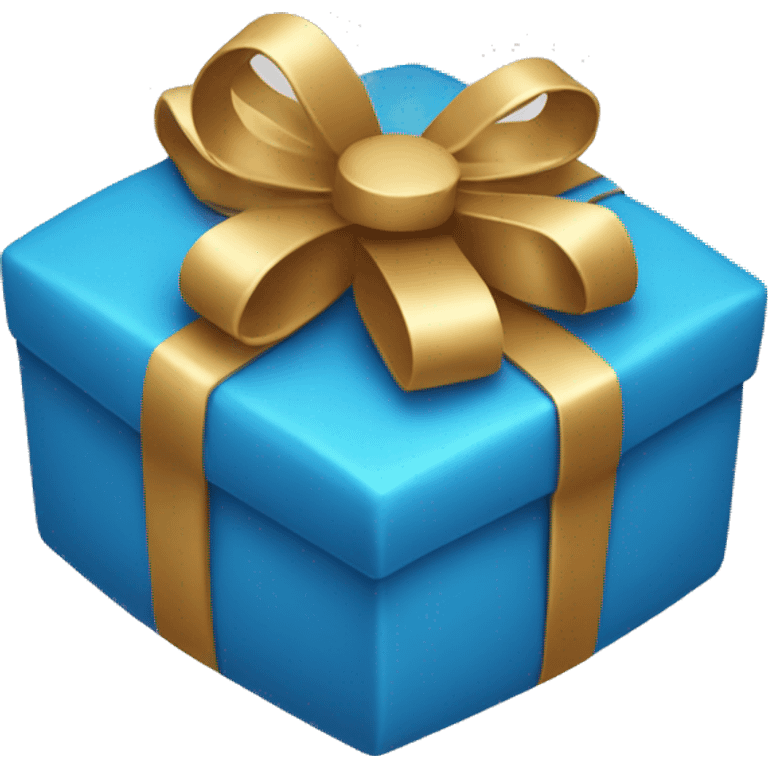 Christmas blue gift  emoji