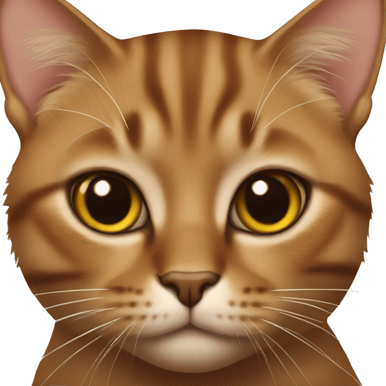 realistic brown cat portrait emoji