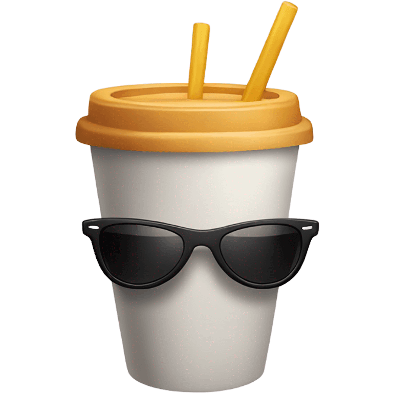 cup with sunglasses emoji