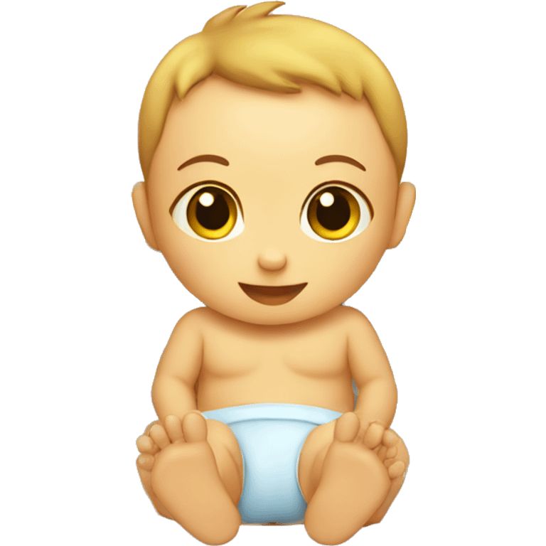 baby Sitting on the toilet in the bathroom emoji