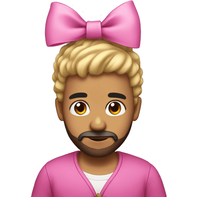 Drake with pink bow on head emoji