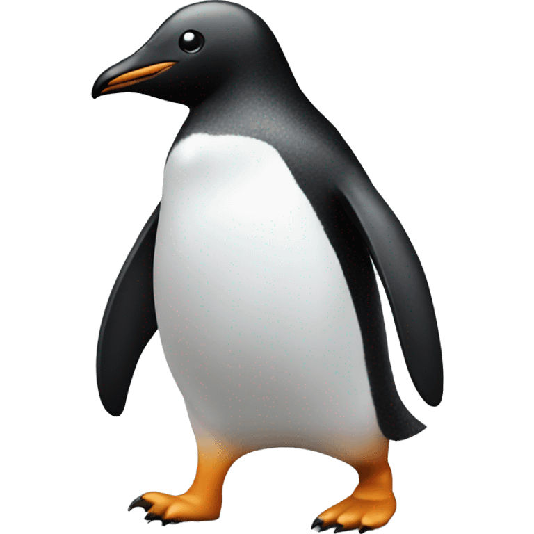 a penguin walking it's dog emoji