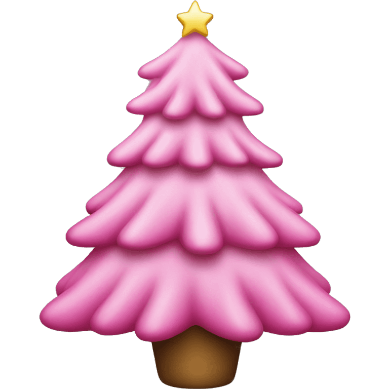 Pink Christmas tree  emoji