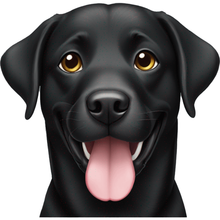 happy female black labrador emoji