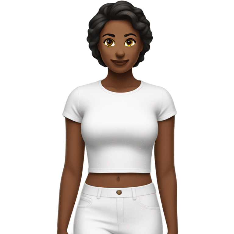 White crop top emoji