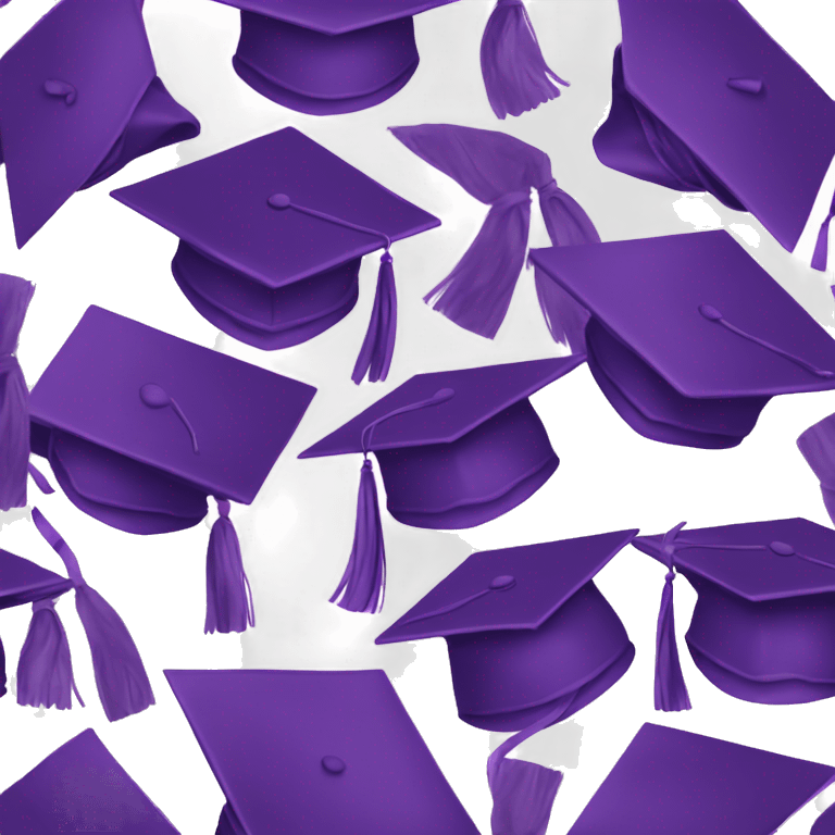 Graduation hat purple emoji