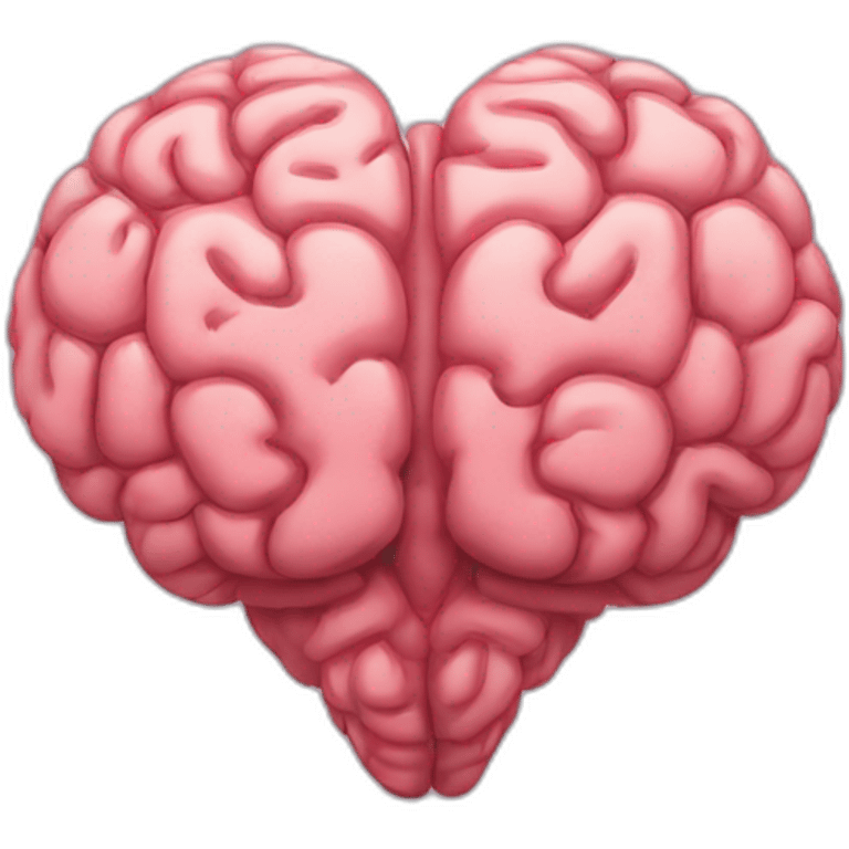 Brain in the shape of a heart emoji