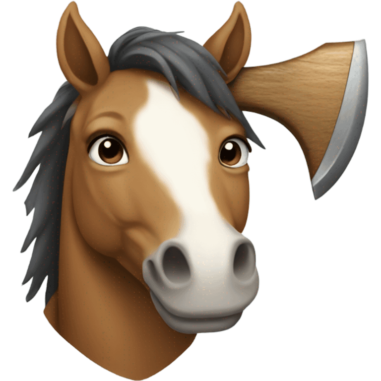 Horse with an axe emoji