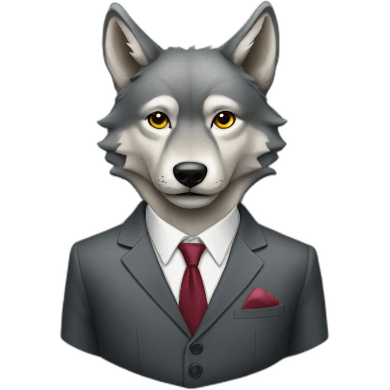 wolf in a suit emoji