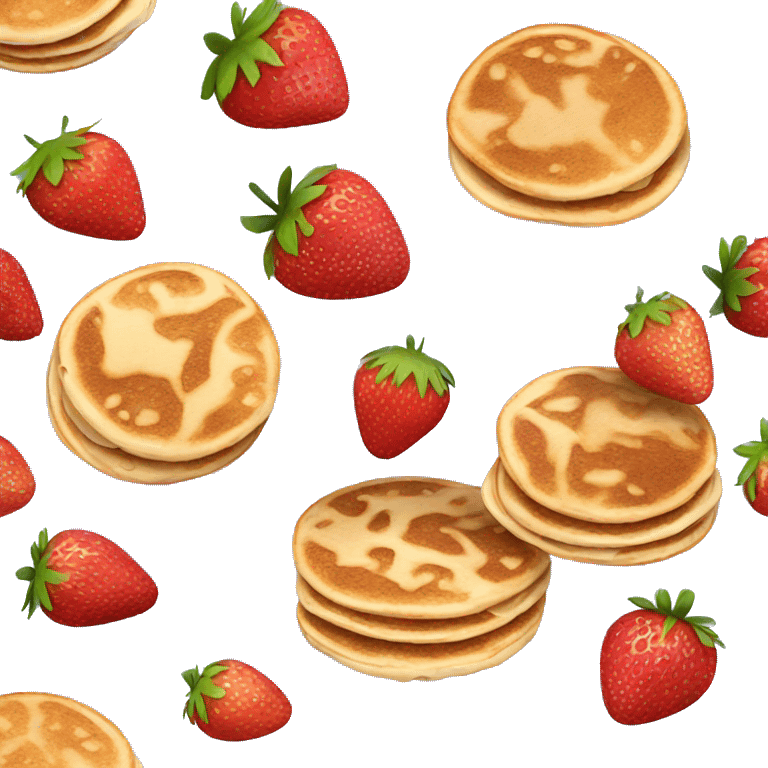 Strawberry pancakes emoji