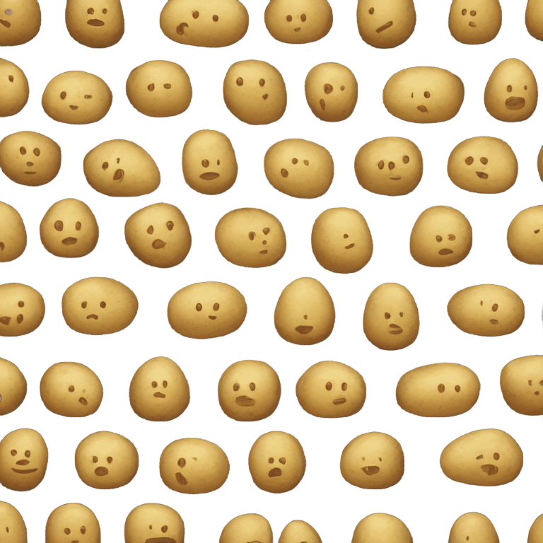 A potato with a line up  emoji