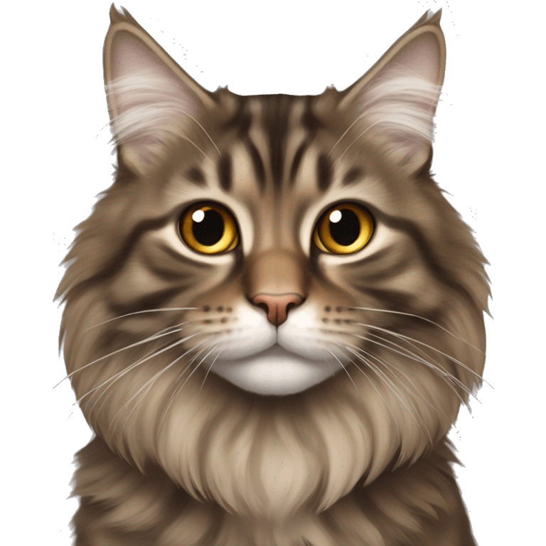 brown longhair tabby maine coone emoji