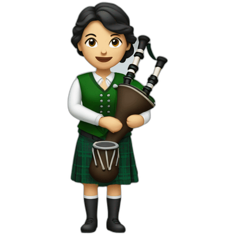 woman playing bagpipes emoji