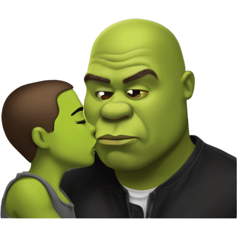 Shrek kissing kanye west emoji