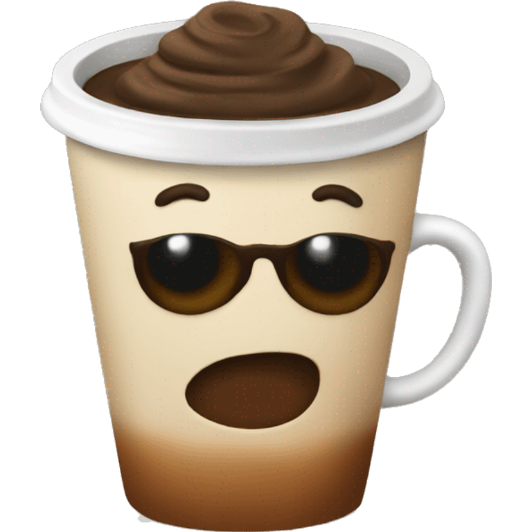 Classic emoji drinking a coffee emoji