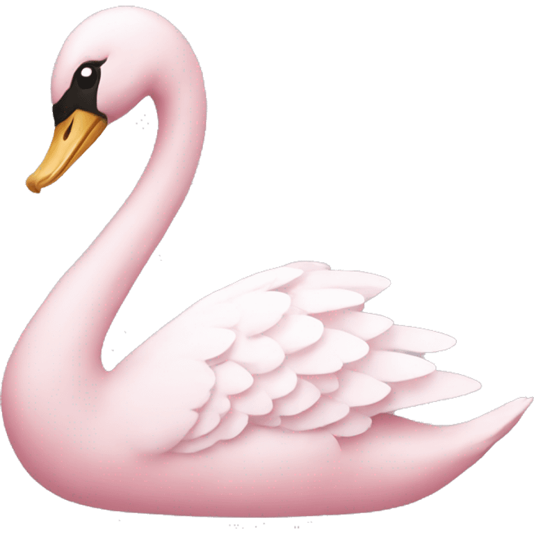 pastel pink swan emoji