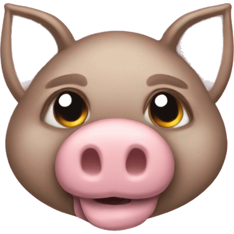 Can you make an emoji of suirrel and a pig as one animal? emoji