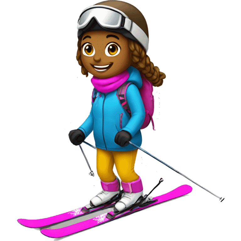 Girl skiing emoji