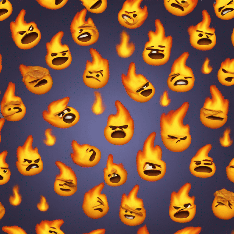 Flaming angry poop emoji emoji