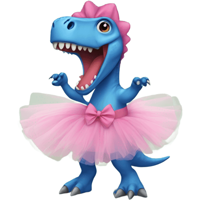 Dinosaur wearing a tutu  emoji