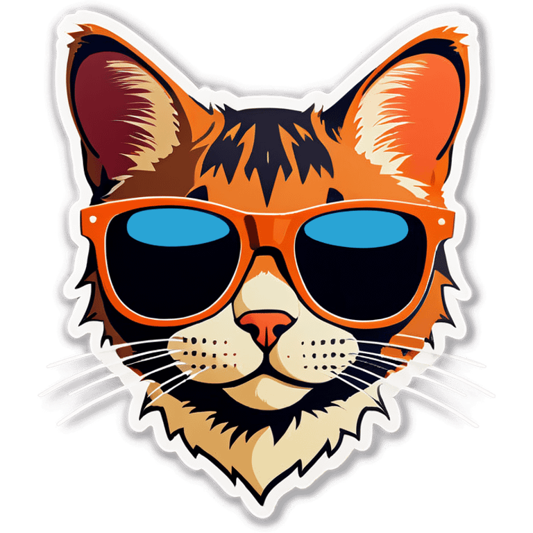 Cat with sunglasses emoji