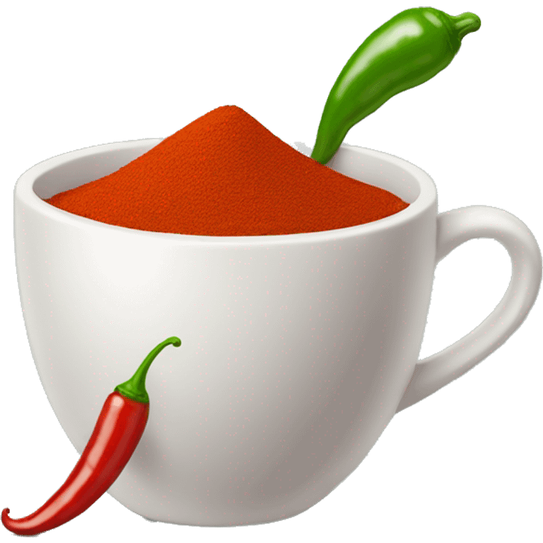 Chilli powder with cup emoji