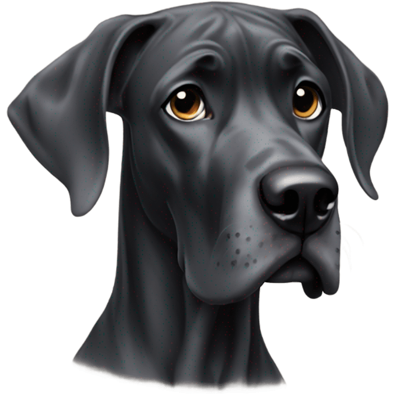 black great dane emoji