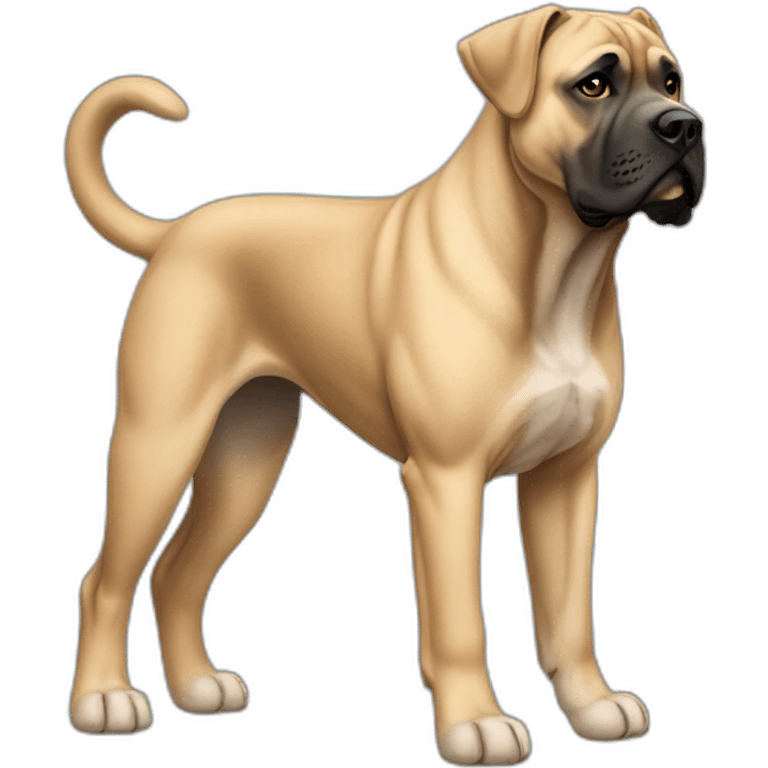 dog Cane Corso color fawn full body emoji