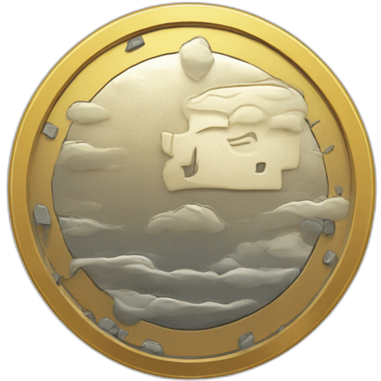 crypto coin in the mounth of buissnes man emoji