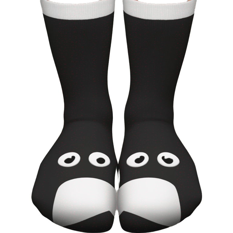 Plain Black over knee socks emoji