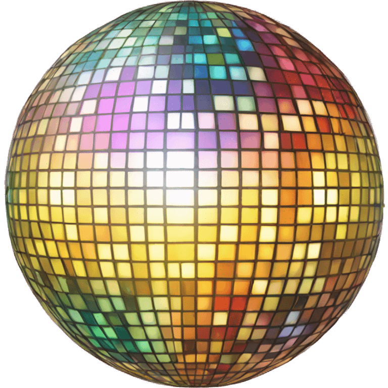 multicolor disco ball emoji