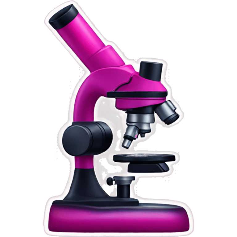 Pink ombre microscope with glitter  emoji