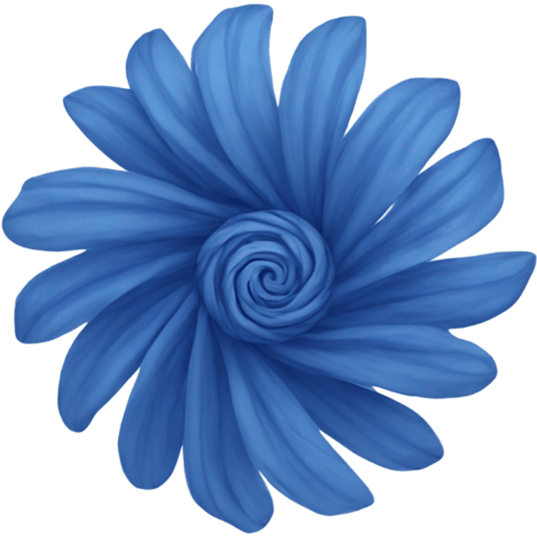 flower spiral blue emoji